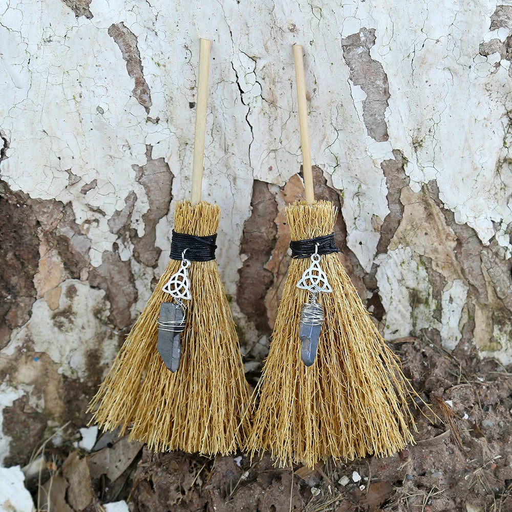 Mini Crystal Charm Brooms | Green Witch Creations