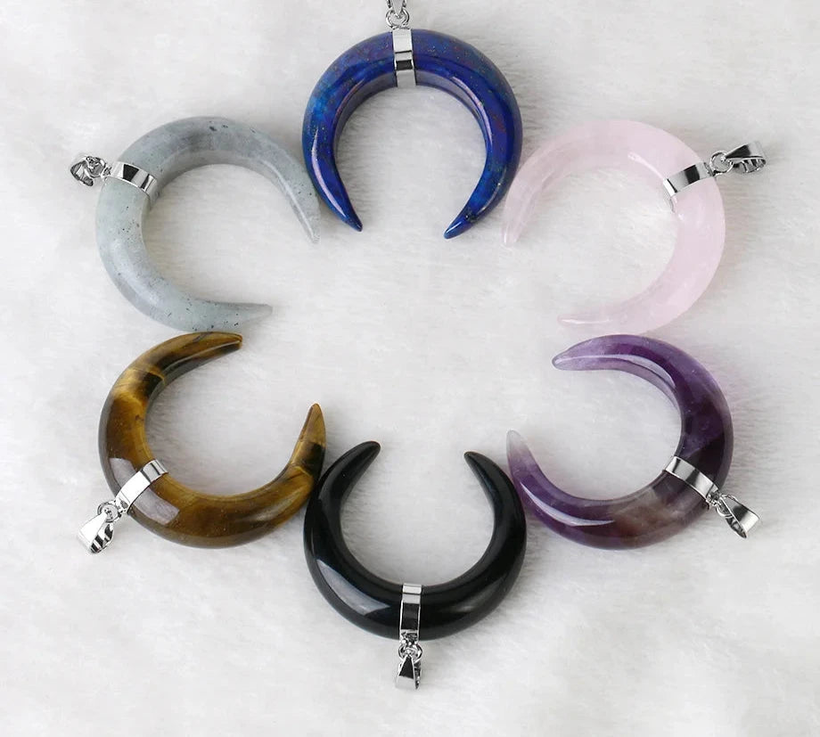 Buy Crystal Crescent Moon Necklaces