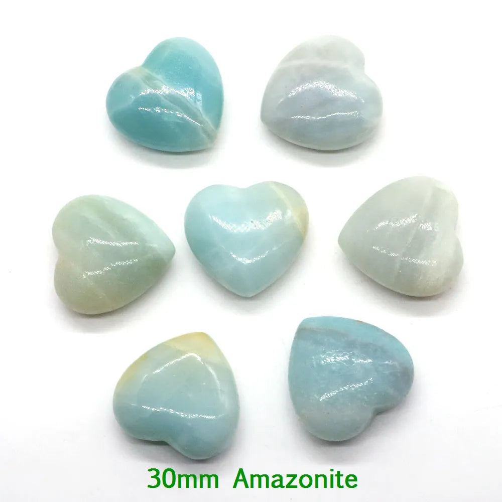 Amazonite Heart Shaped Crystals For Sale