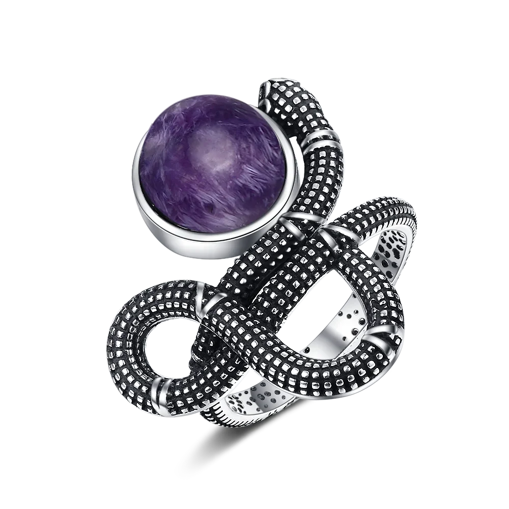 Chaorite Stone Snake Rings For Sale | Green Witch Creations