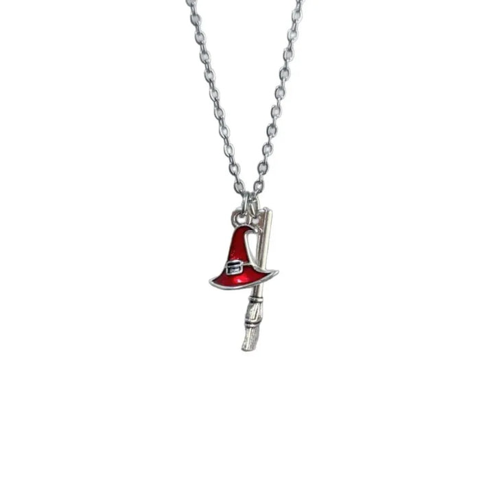Witch Hat & Broom Necklaces