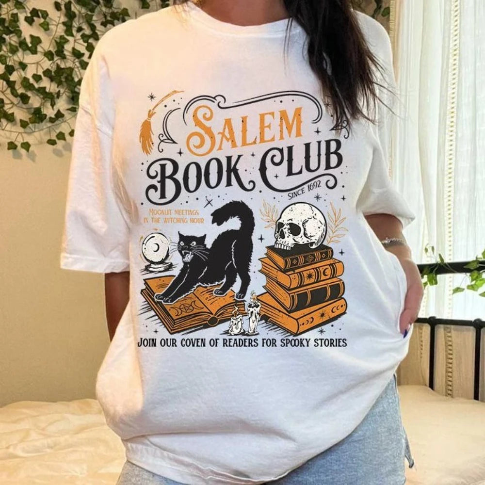 Salem Book Club White T-Shirt