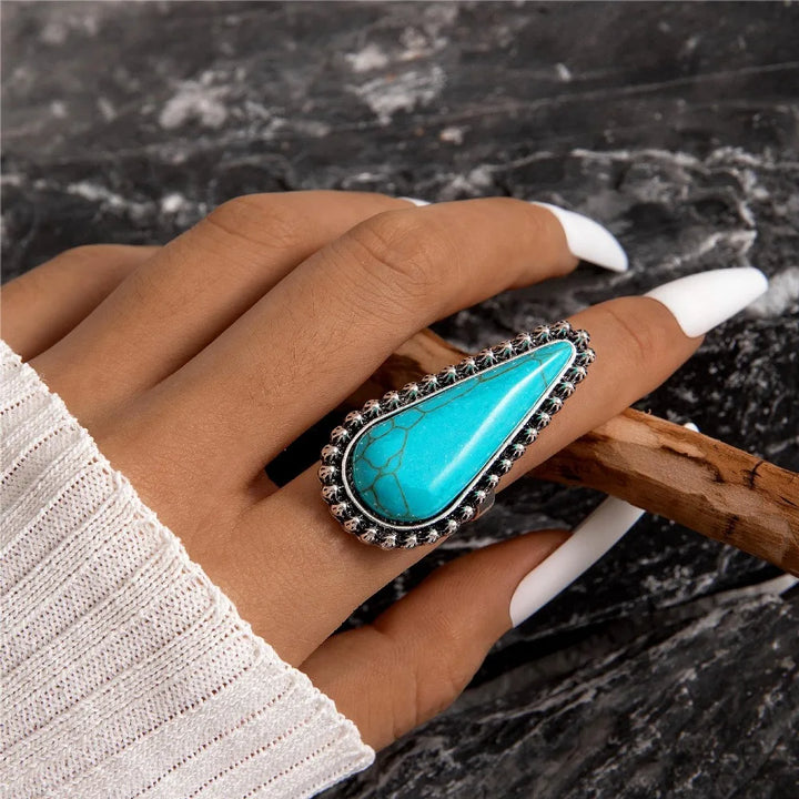 Turquoise Bohemian Gypsy Witchy Trendy Fashion Cute Ring Sets | Green Witch Creations