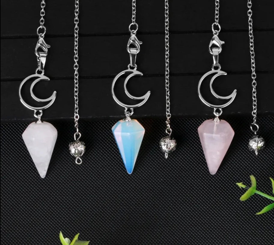 Crystal Crescent Moon Pendulums For Sale Online