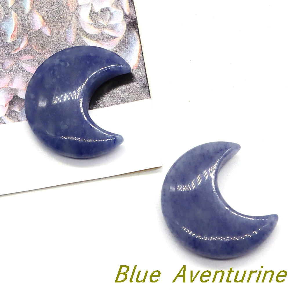 Blue Aventurine Crystal Moons | Green Witch Creations