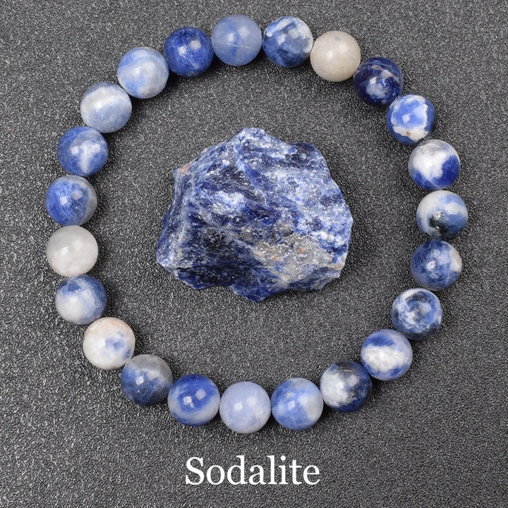 Sodalite 8mm Crystal Stone Bead Bracelets | Green Witch Creations