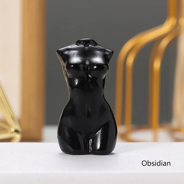 Obsidian Crystal Female Body Figurines | Green Witch Creations