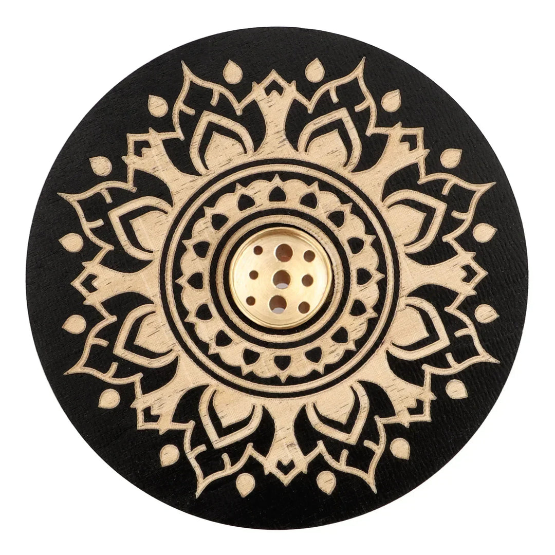 Mandala Wood Design Incense Holder | Green Witch Creations