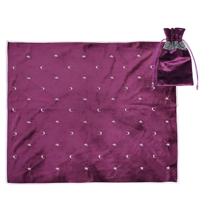 Velvet Star & Moon Tarot Tablecloth & Bag Set For Sale Online | Green Witch Creations