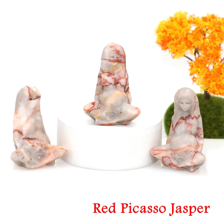 Picasso Jasper Crystal Goddess Mother Earth Figurines | Green Witch Creations