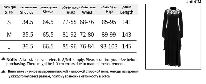 Gothic Lace Velvet Dress