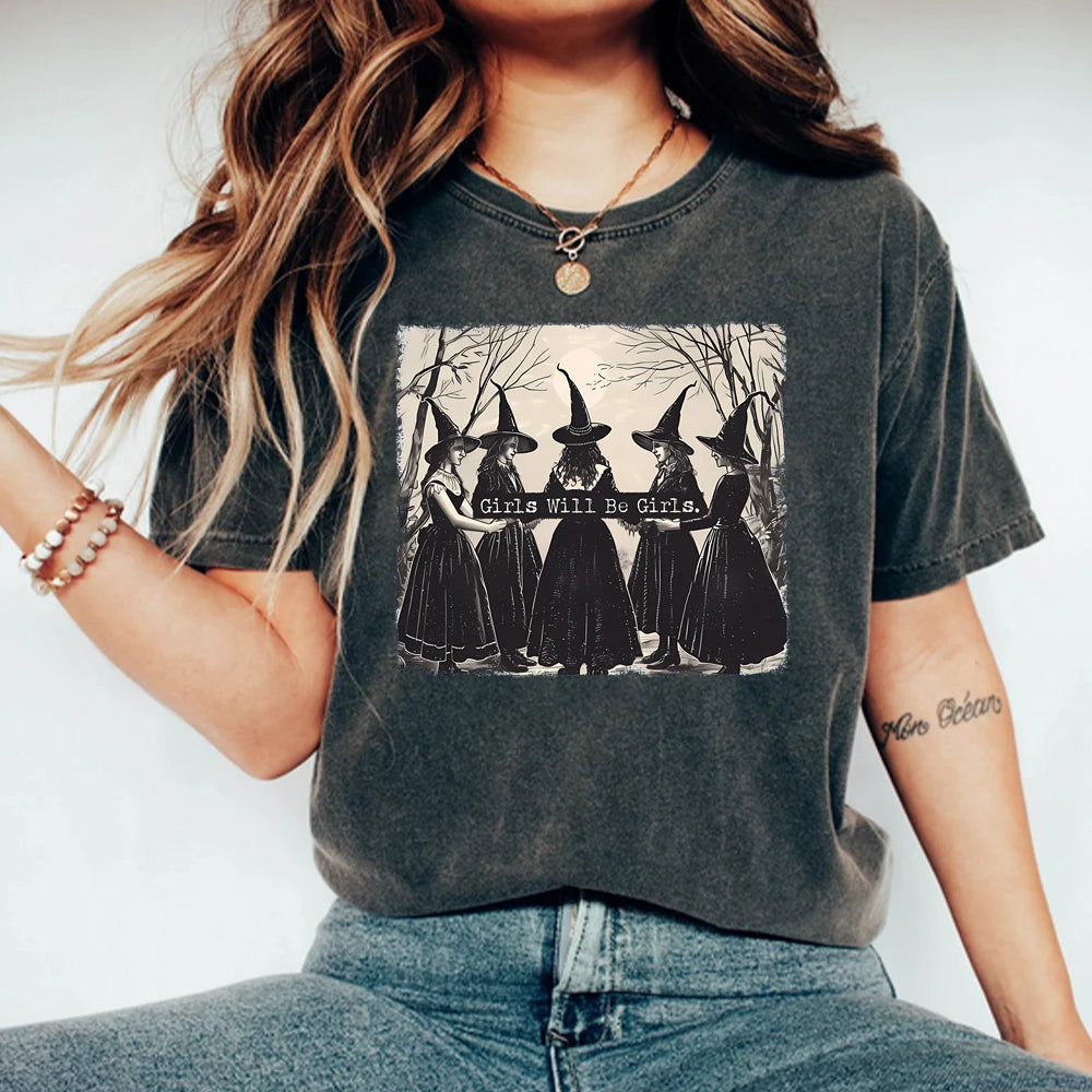 Girls Will Be Girls Witch T-Shirt For Sale Online | Green Witch Creations