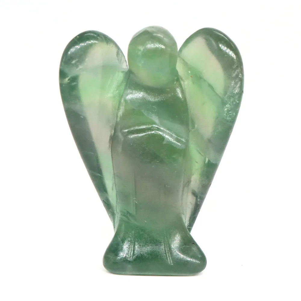 Green Fluorite Crystal Angel Figurines | Green Witch Creations