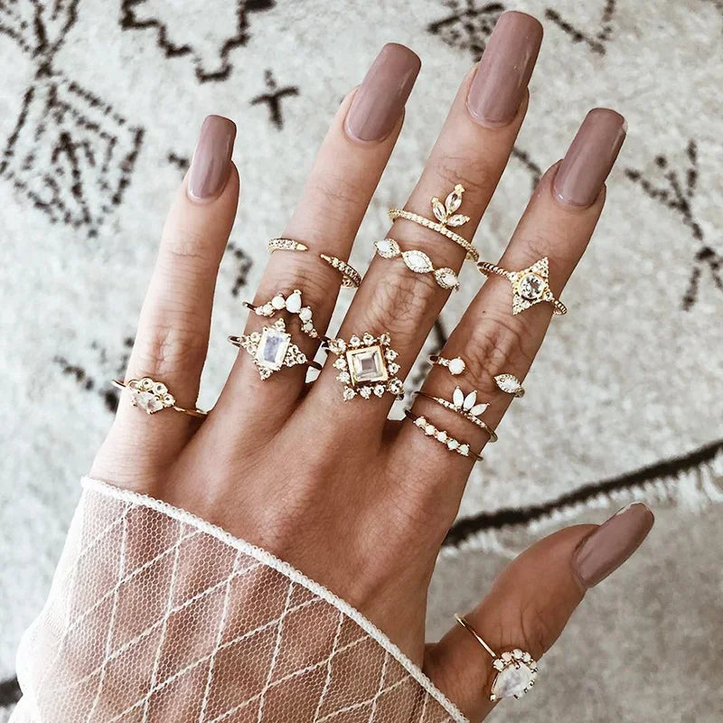 Bohemian Gypsy Witch Fashion Trendy Ring Sets | Green Witch Creations