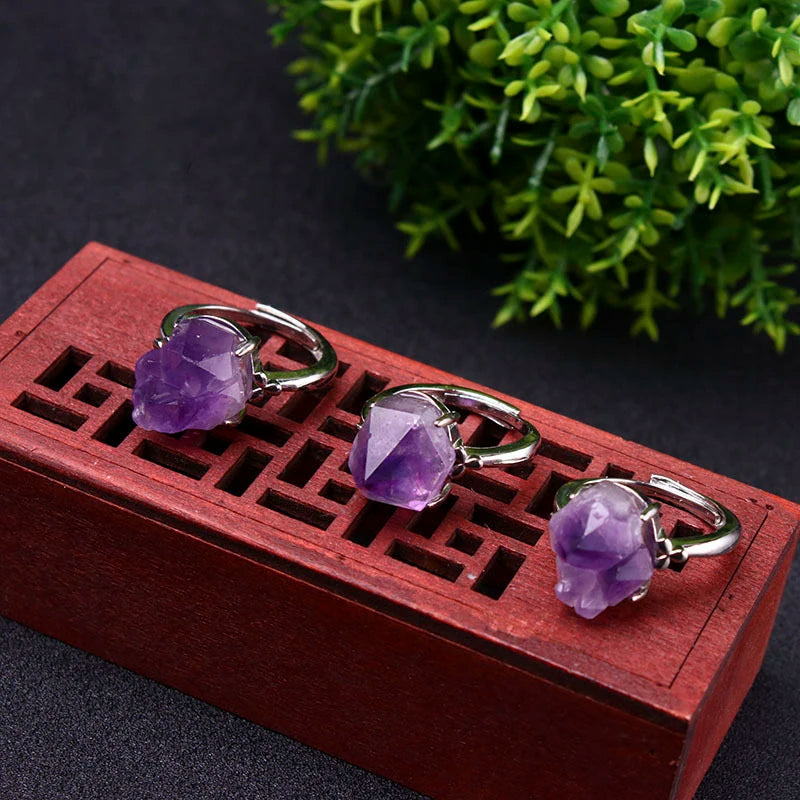 Amethyst Silver Rings