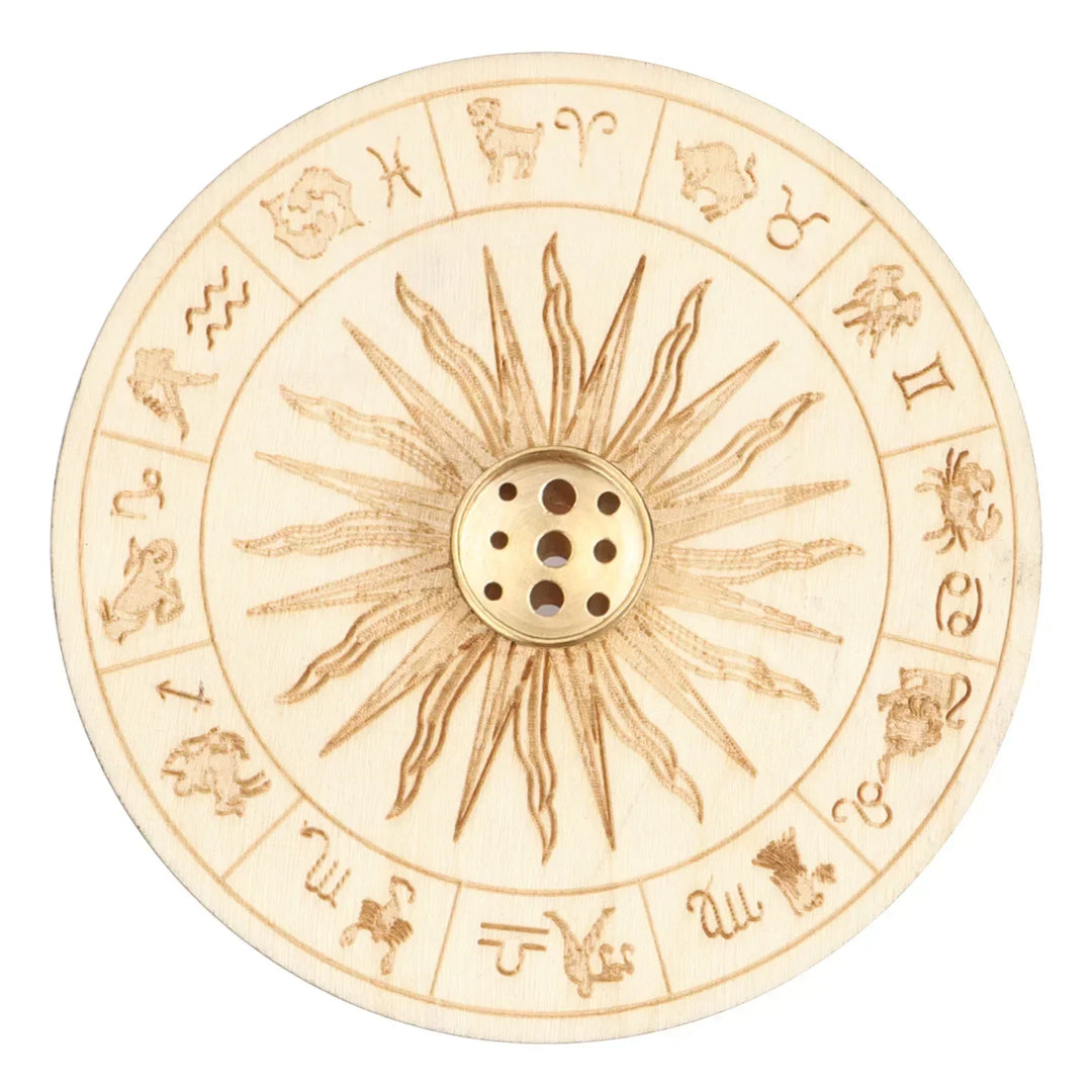 Zodiac Astrology Wood Design Incense Holder | Green Witch Creations