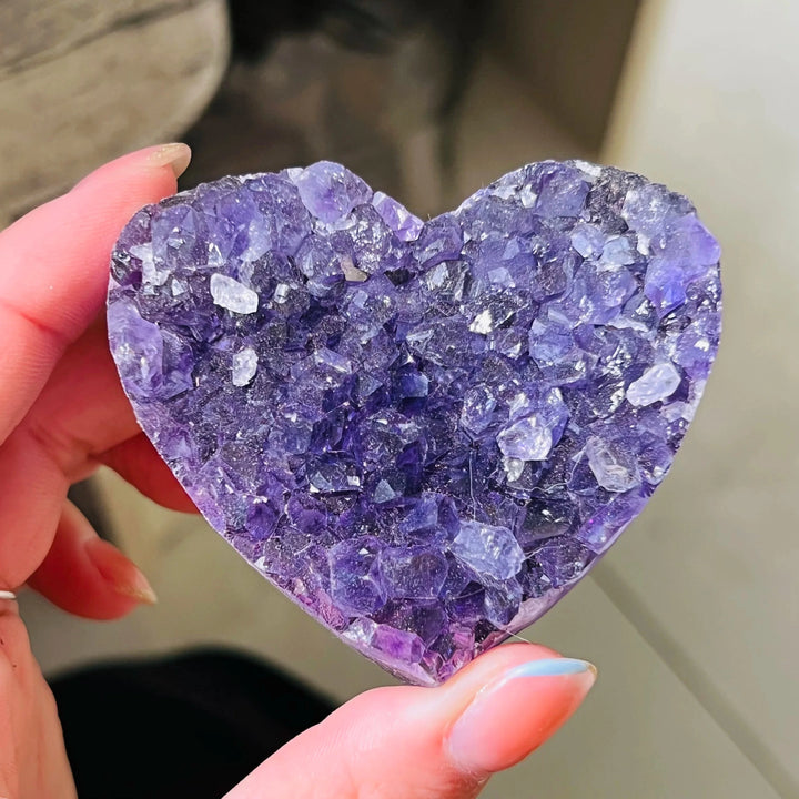 Amethyst Druzy Crystal Hearts | Green Witch Creations