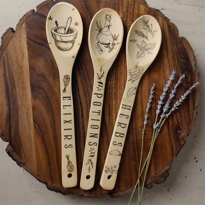 Kitchen Witch Herb Spoons For Sale Online | Green Witch Creations