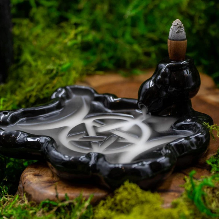 Triple Moon Pentacle Incense Burner | Green Witch Creations