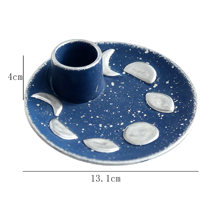 Ceramic Moon Incense Holder | Green Witch Creations