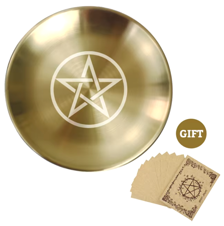 Pentacle Witchy Design Altar Plates | Green Witch Creations