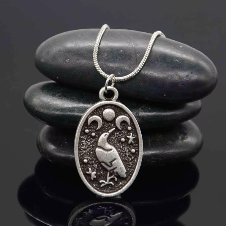 Buy Raven Moon Silver Necklace