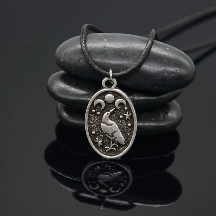 Buy Raven Moon Silver Necklace