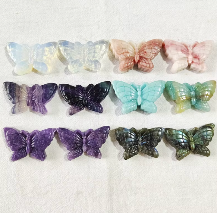 Buy Carved Crystal Butterflies