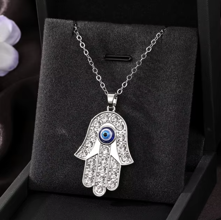 Evil Eye Hamsa Pendant Necklace