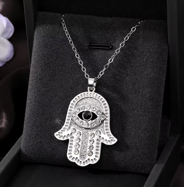 Evil Eye Hamsa Pendant Necklace