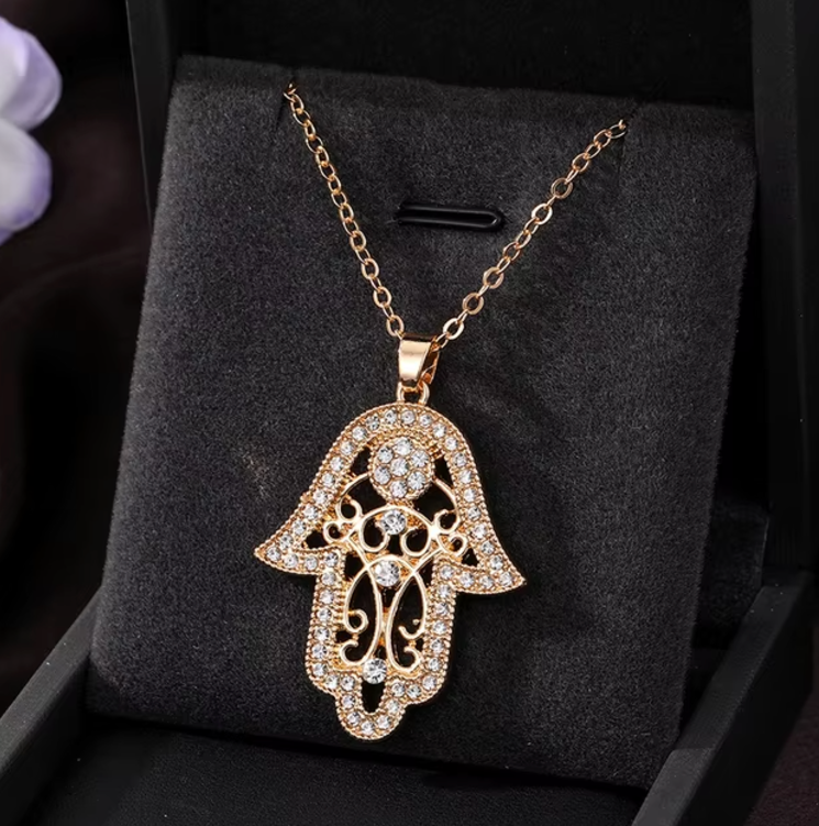 Evil Eye Hamsa Pendant Necklace