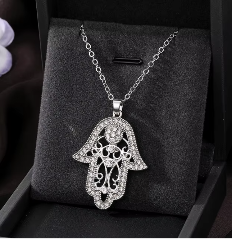 Evil Eye Hamsa Pendant Necklace