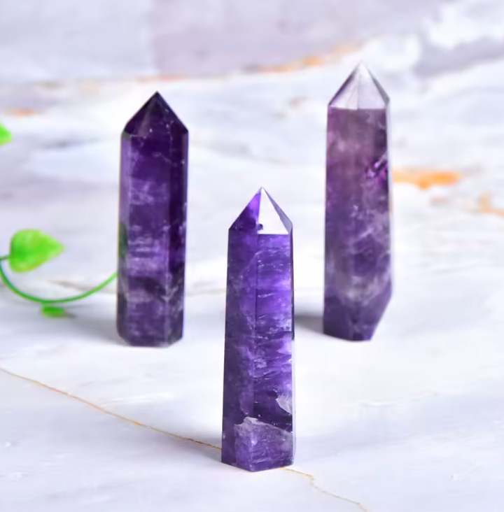 Amethyst Crystal Tower Obelisk Wand