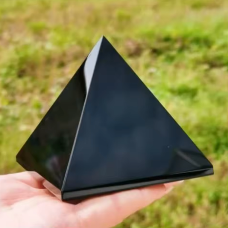 Black Obsidian Crystal Pyramid