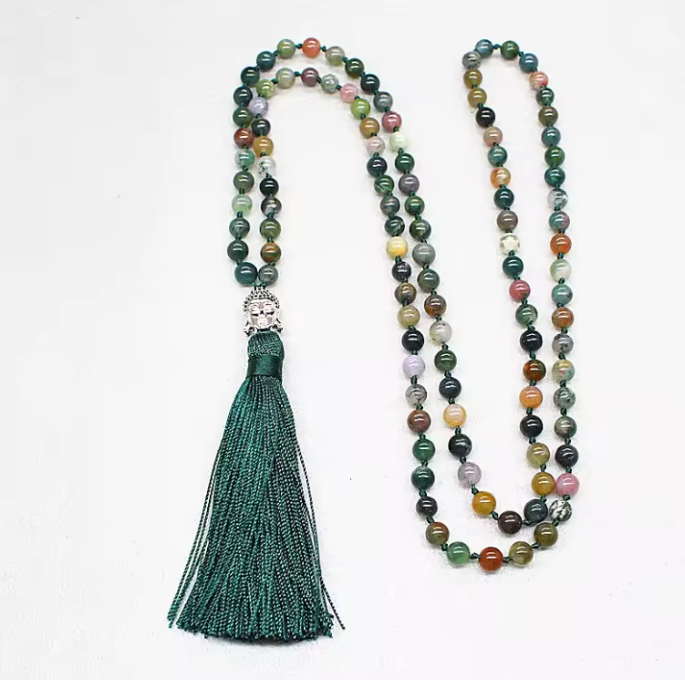 Agate Mala Bead Necklaces