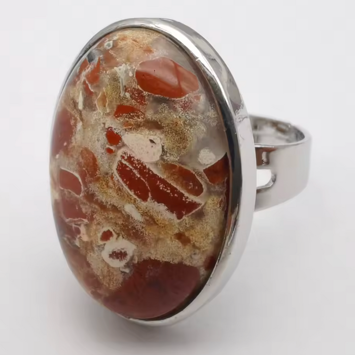 Petrified Wood Stone Ring