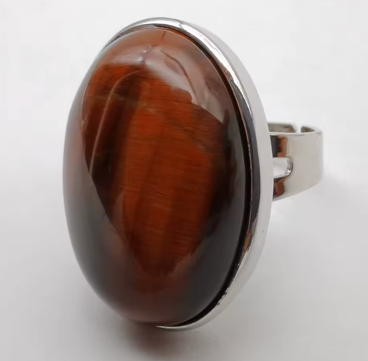 Red Tiger Eye Stone Ring