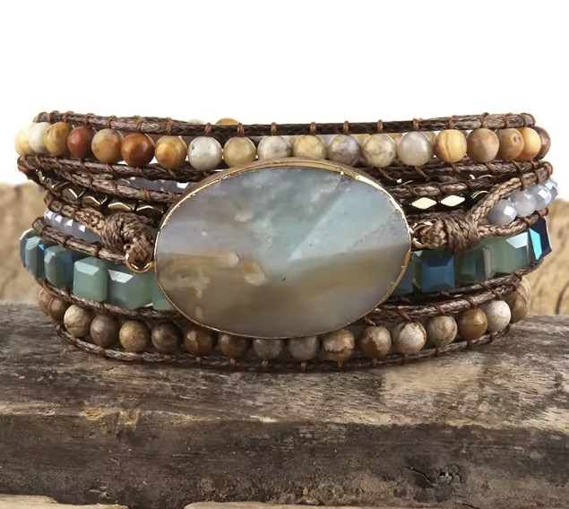 Agate Wrap Bracelet