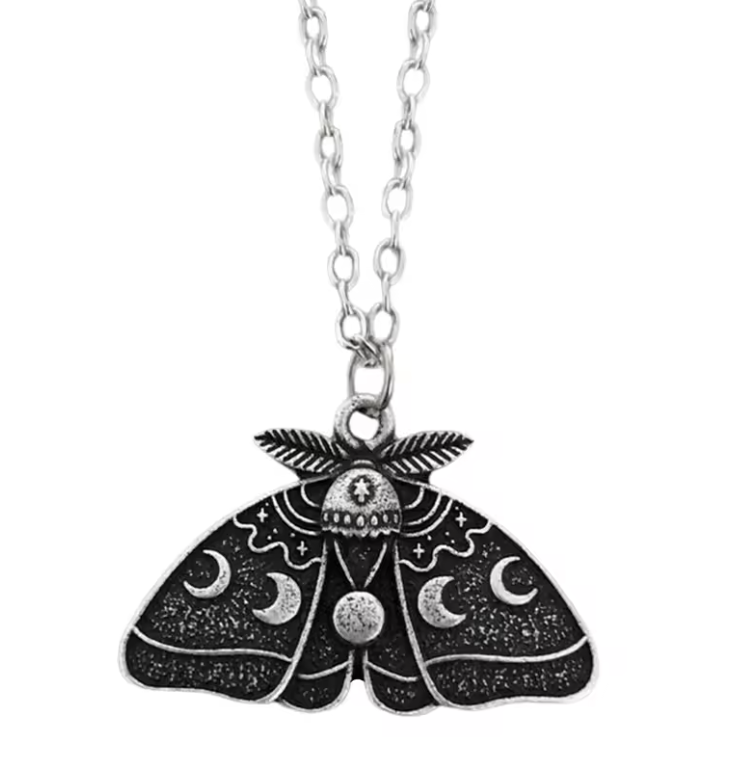 Moth Moon Phase Necklace