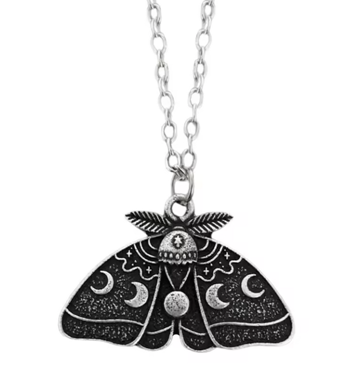 Moth Moon Phase Necklace