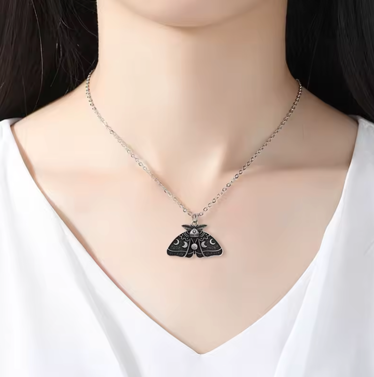 Moth Moon Necklace