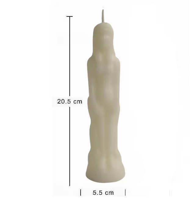 White Female Figurine Candle