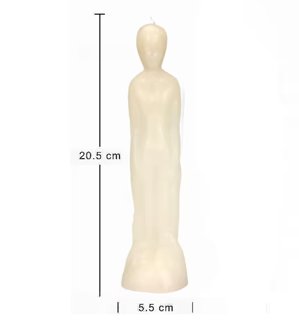 Male Figurine White Candle