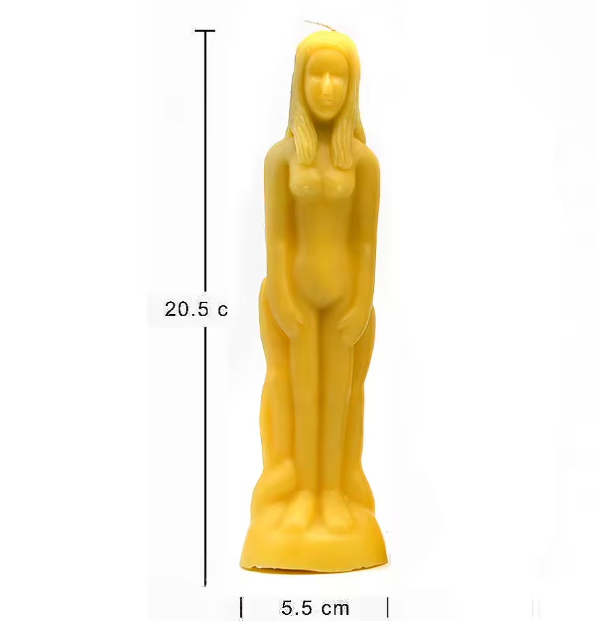 Yellow Female Figurine Candle