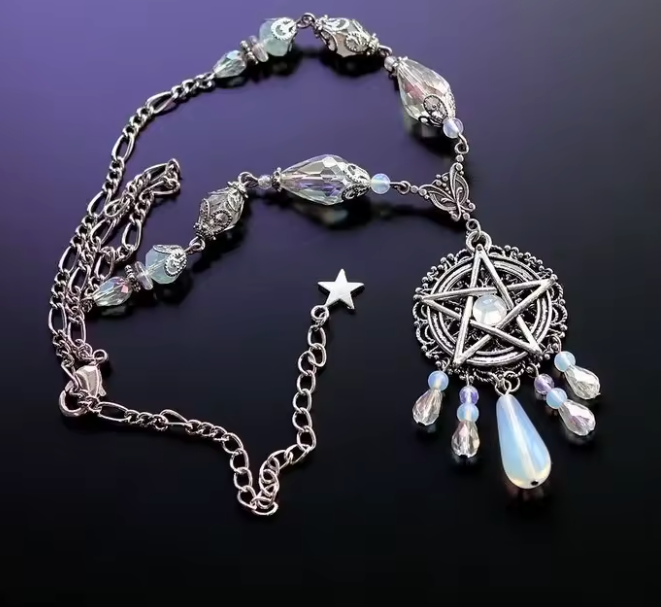 Opalite Pentagram Necklaces