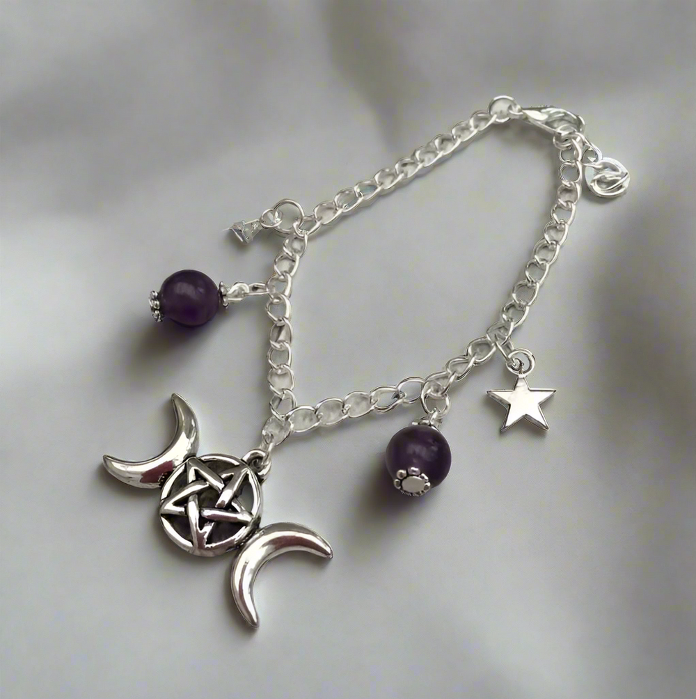 Amethyst Pentacle Bracelet