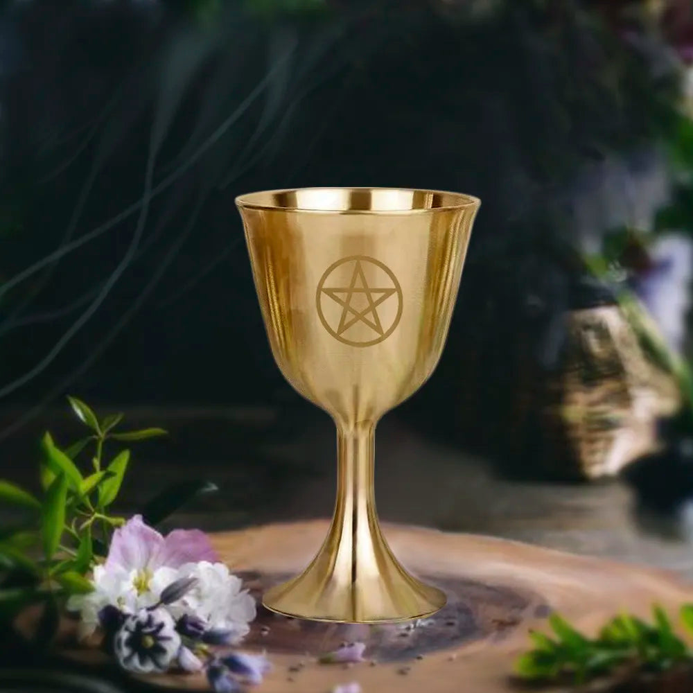 Pentacle Gold Altar Chalice For Sale Online | Green Witch Creations