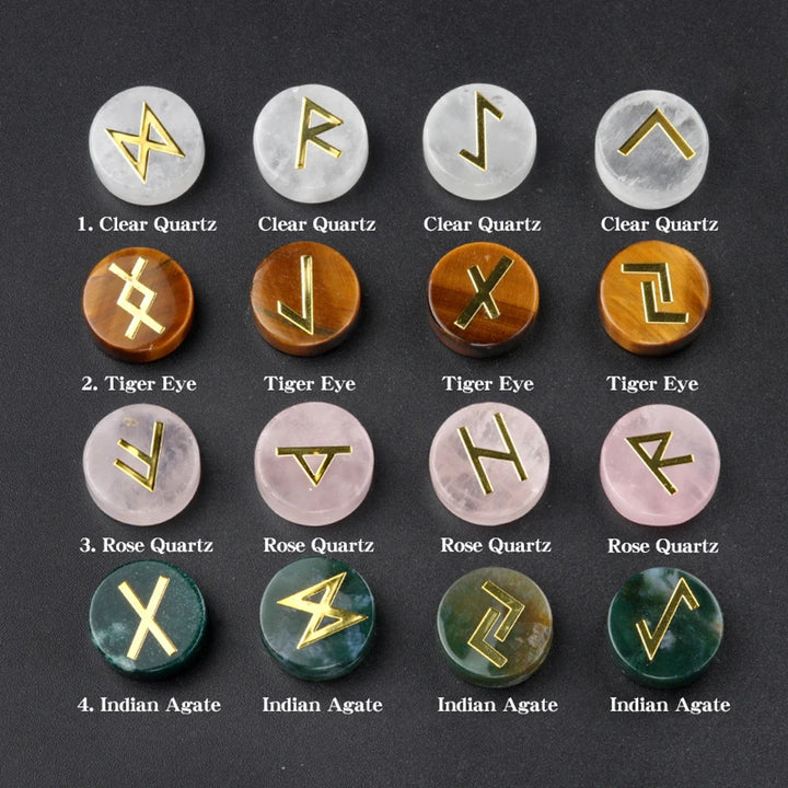 Round Crystal Rune Symbol Sets