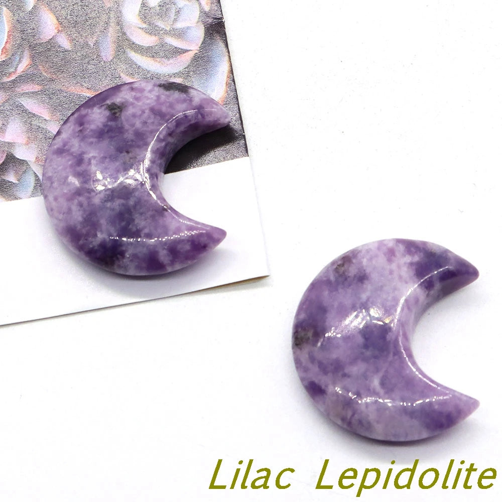 Lepidolite Crystal Moons | Green Witch Creations