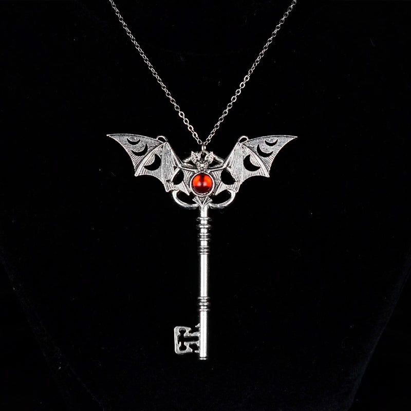 Bat Pagan Key Pendant Necklaces | Green Witch Creations